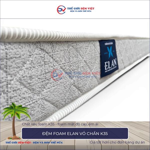 Đệm foam Elan K35 vỏ chần